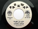 Yvonne Baker   You Didn't Say A Word / To Prove My Love   PARKWAY 7