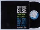 CANNONBALL ADDERLEY Somethin' Else BLUE NOTE LP mono w. 63rd