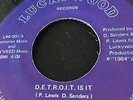 Luckywood Detroit Is It 45 b/w instro Private Modern Boogie Soul Funk RARE