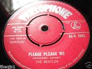 Beatles Please Please Me 1st Press UK 45 7 inch  Red Label  NO MIGB  Ex Con