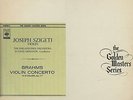 Joseph Szigeti Brahms Violin Concerto Ormandy Philadelpha MINT Japanese CBS LP