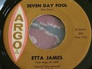 Northern Soul 45-ETTA JAMES-Seven Day Fool-ARGO-w/Jukebox insert-EX+-ROCKER