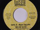 MELVIN DAVIS: Save It / This Love Was Meant To Be 45 (dj) Soul
