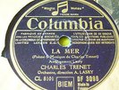 78 trs-rpm-Charles TRENET- La mer  - COLUMBIA DF 3096