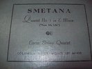 78 RPM (4) CURTIS QUARTET: TCHAIKOVSKY STRING QUARTET Op30, SMETANA  #1 SCHERZO,