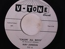 RUBY JOHNSON: Callin' All Boys / Pleadin' Heart 45 (dj, tag/wol) rare Soul