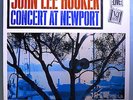 JOHN LEE HOOKER AT NEWPORT ULTRA-RARE ORIG '64 VJ MONO WHITE LABEL PROMO LP MINT