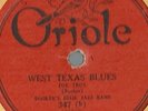 West Texas Blues, Booker's Dixie Jazz Band, Alabamy Bound, Oriole 347 78 rpm