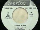 Rare Soul Mod Popcorn 45 Bill Medley leavin town Promo *NM