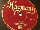 Red Hot University Six-Harmony 224-H San/Tiger Rag great solos (T. Dorsey) E+