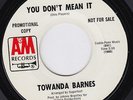 TOWANDA BARNES You Don't Mean It STOMPING northern soul 45 SISTER FUNK funk HEAR