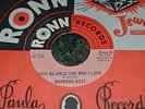 Barbara West Soul 45 Ronn 32 Give Me Back The Man I Love / Congratulations MINT-