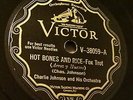 Scroll Victor V-38059 Charlie Johnson Orchestra-Hot Bones And Rice (NYC 1929) E+