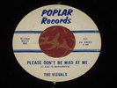 1963 The Visuals PLEASE DON'T BE MAD AT ME / BLUE Rare Doo-Wop on POPLAR 121