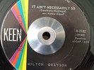 Milton Grayson - It Ain't Necessarily So / You're Part Of Me - Keen 45