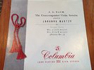 COLUMBIA 33CX 1288 1st JOHANNA MARTZY Bach unaccompanied violin sonatas vol3