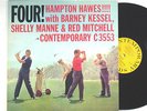 HAMPTON HAWES + KESSEL, MANNE & MITCHELL: FOUR contemporary LP / MONO DG NM