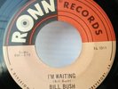 45rpm Bill Bush- Record-RONN Label-I'm Waiting/A Velvet Touch-1968 Northern Soul