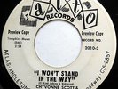 CHYVONNE SCOTT & CHICK WILLIS 45 Won't Stand In The Way PROMO Doo Wop R&B w3470
