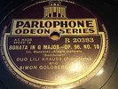 BEETHOVEN SONATA IN G MAJOR OP96 LILI KRAUS & SIMON GOLDBERG R20383-20385