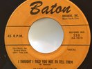 Soul R&B Rocker 45 Marie Knight I Thought I Told You.. on Baton HEAR