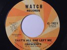 CRESCENTS: That's All She Left Me / Here You Come Again 45 (dj, dist. by London