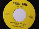 HERMAN HITSON: Ain't No Other Way / You Can't Keep A Good Man Down 45 rare Soul