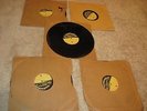 5 VINTAGE AUDIODISC RECORDING BLANK---YELLOW LABEL---NO RECORDINGS