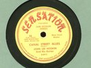 JOHN LEE HOOKER Canal Street Blues on Sensation 26 Blues 78 RPM E-