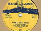BLUES 78 : WALTER SPRIGGS ON BLUE LAKE 109 IN E- CONDITION