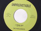rare Group Soul 45 PARLIAMENTS on UNPREDICTABLE Listen