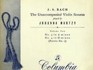 Columbia 33CX1287 - Bach - Unaccompanied Violin Sonatas - Vol.2 - Johanna MARTZY