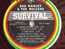BOB MARLEY & THE WAILERS -SURVIVAL REGGAE LP 12'' COLOUR VINYL WITH LYRICS RARE