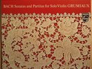 PHS 2-900 bach SONATAS PARTITAS SOLO VIOLIN 2lp GRUMIAUX pristine RFR-1 pristine