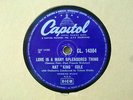 LOVE IS A MANY SPLENDORED THING - NAT KING COLE-CAPITOL 78rpm 1950's VINTAGE