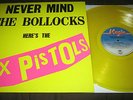 Sex Pistols ?– Never Mind The Bollocks YELLOW VINYL re LP virgin