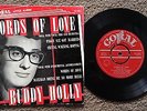 BUDDY HOLLY - WORDS OF LOVE - ORIGINAL OZ RED CORAL LABEL 4 TRACK EP - 1957