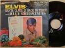 ELVIS PRESLEY santa claus / blue christmas 45 & PICTURE SLEEVE on RCA