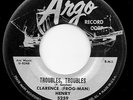 Mod R&B NOLA 45 CLARENCE (FROGMAN) HENRY Troubles, Troubles/Ain't Got No Home
