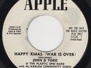 BEATLES 45 JOHN LENNON YOKO ONO HAPPY XMAS NEW YORK WLP PROMO DJ APPLE 1842
