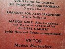 1935 IBERT Concertino da CAMERA SAXOPHONE Marcel Mule CREATOR Philipe Gaubert 78