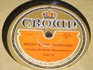 78rpm Country - Crown 3121 - CROCKETT KENTUCKY MOUNTAINEERS - Sweet Betsy - 1931