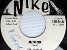 the CANDLES Junior b/w Down On My Knees SOUL popcorn 45 WHITE LABEL PROMO  w188