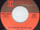 DONNIE BROOKS if I never get to love you hey little girl JACK NITZCHE 45 E101