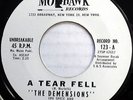 DEMENSIONS 45 A Tear Fell / Theresa DOO WOP Original MOHAWK 1961 cc1269