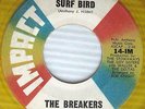 BREAKERS Surf Bird b/w Surfin Tragedy CLEAR YELLOW VINYL 45 Impact 14 IM IMX e72