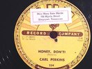 ROCKABILLY 78 RPM Carl Perkins BLUE SUEDE SHOES / HONEY, DON'T SUN 234 VG+