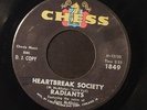 THE RADIANTS Heartbreak Society NORTHERN SOUL 45 on Chess