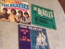 3 The Beatles 45 Picture Sleeves,  My Bonnie, Love Me Do & Hey Jude