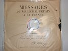RARE DISQUE 78T MESSAGES DU MARECHAL PETAIN A LA FRANCE